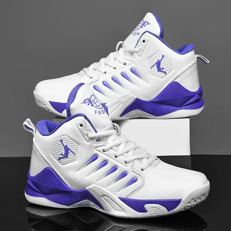 Zapatillas deportivas para niños de alta calidad, zapatillas de hombre de lujo con amortiguación antideslizante, calzado de baloncesto de entrenamiento para hombre