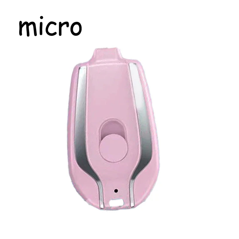 Power Bank Portátil de 1500mAh Mini Llavero Para Android Cargador de Emergencia Cargador Portátil