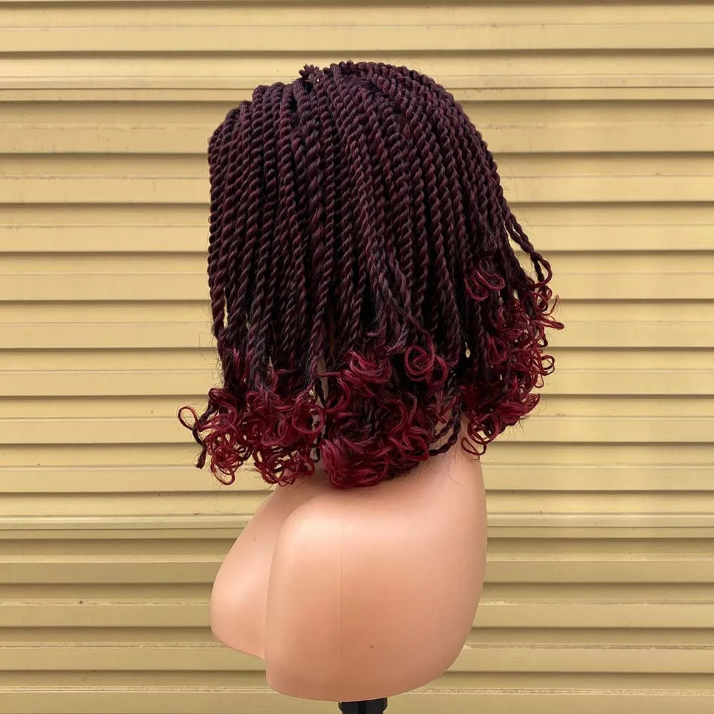 Peluca Bob Trenzada Ombré