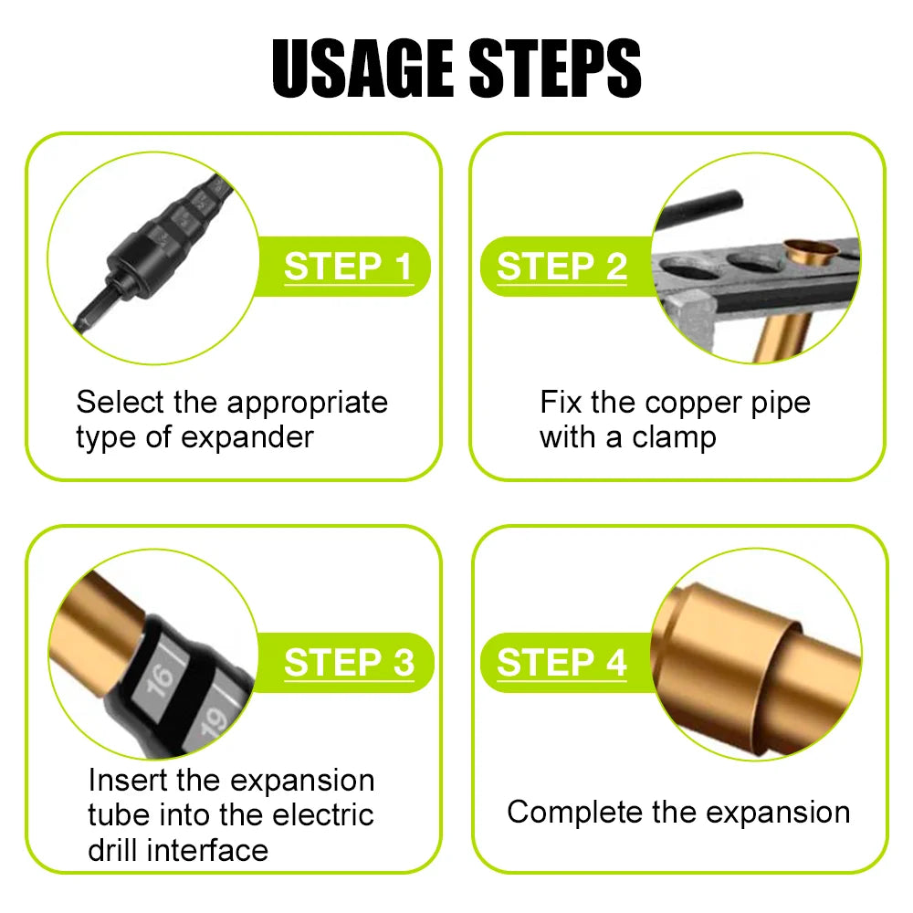 Élargisseurs de tuyaux en cuivre, outils de sertissage pour CVC, outils d'expansion de tuyaux de forage, élargisseurs de tuyaux en cuivre pour climatisation, outil de maintenance