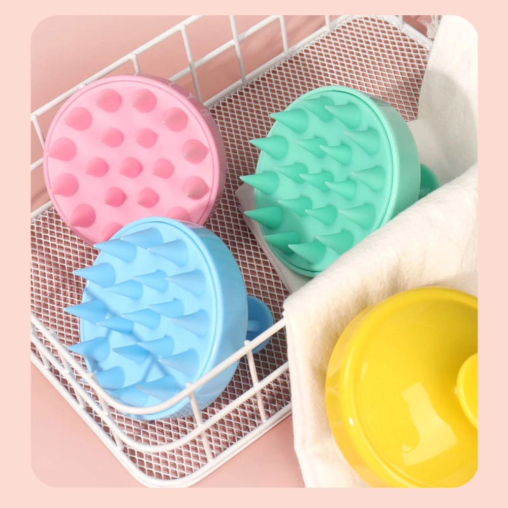 Cepillo de masaje de silicona para cuero cabelludo, peine para lavado de cabello, masajeador suave para el crecimiento del cabello, cepillo de champú, peine de ducha, cuidado capilar
