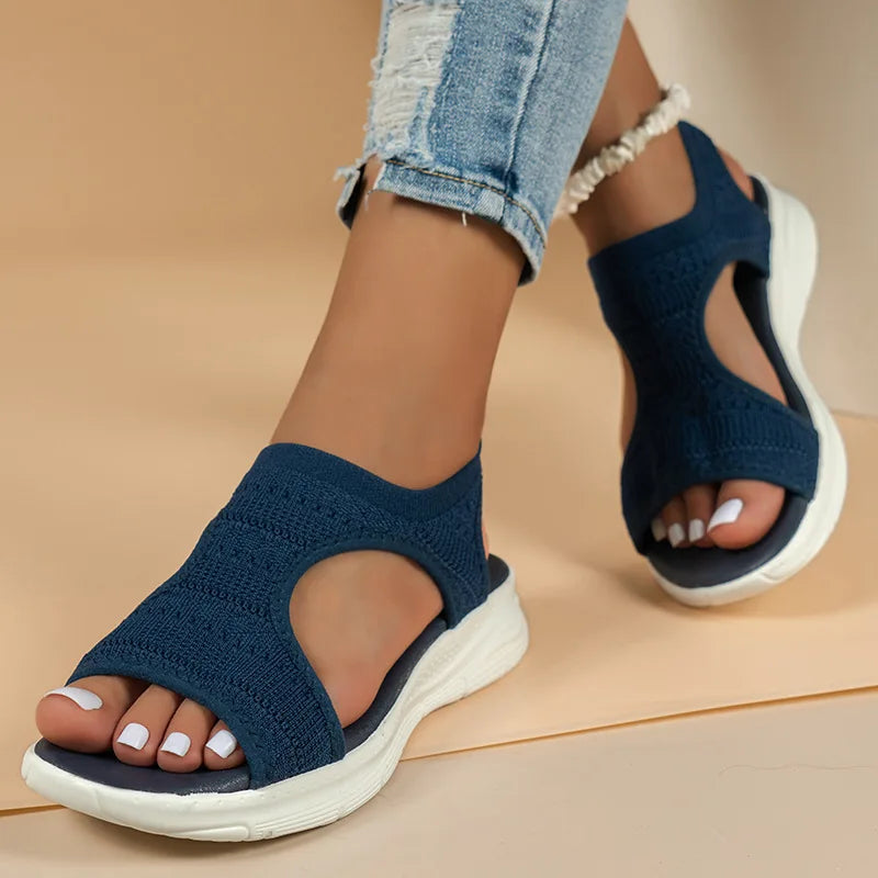 Zapatos de mujer Sandalias deportivas informales de verano cómodas Sandalias de cuña para mujer Sandalias de plataforma para mujer Sandalias romanas Tallas grandes