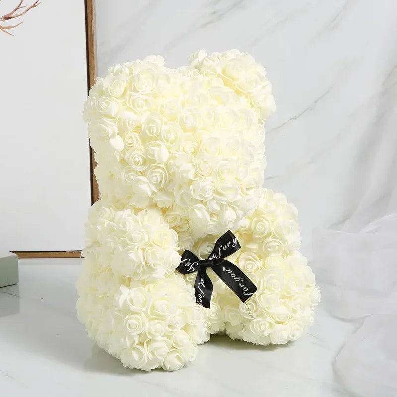 Oso de Rosas Artificiales de Regalo