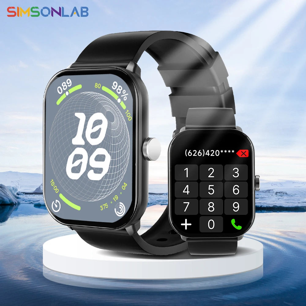 Reloj inteligente con pantalla grande de 2.01 pulgadas, cámara a prueba de agua, múltiples modos deportivos, llamadas Bluetooth, para hombres y mujeres, Smartwatch para Xiaomi