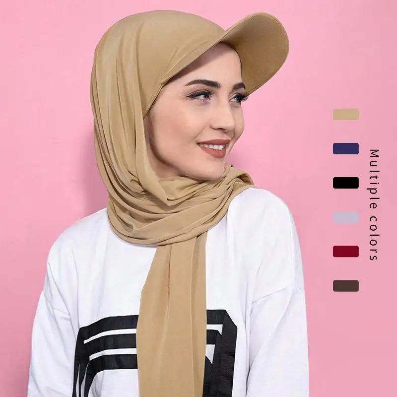 Chiffon Hijab Baseball Cap