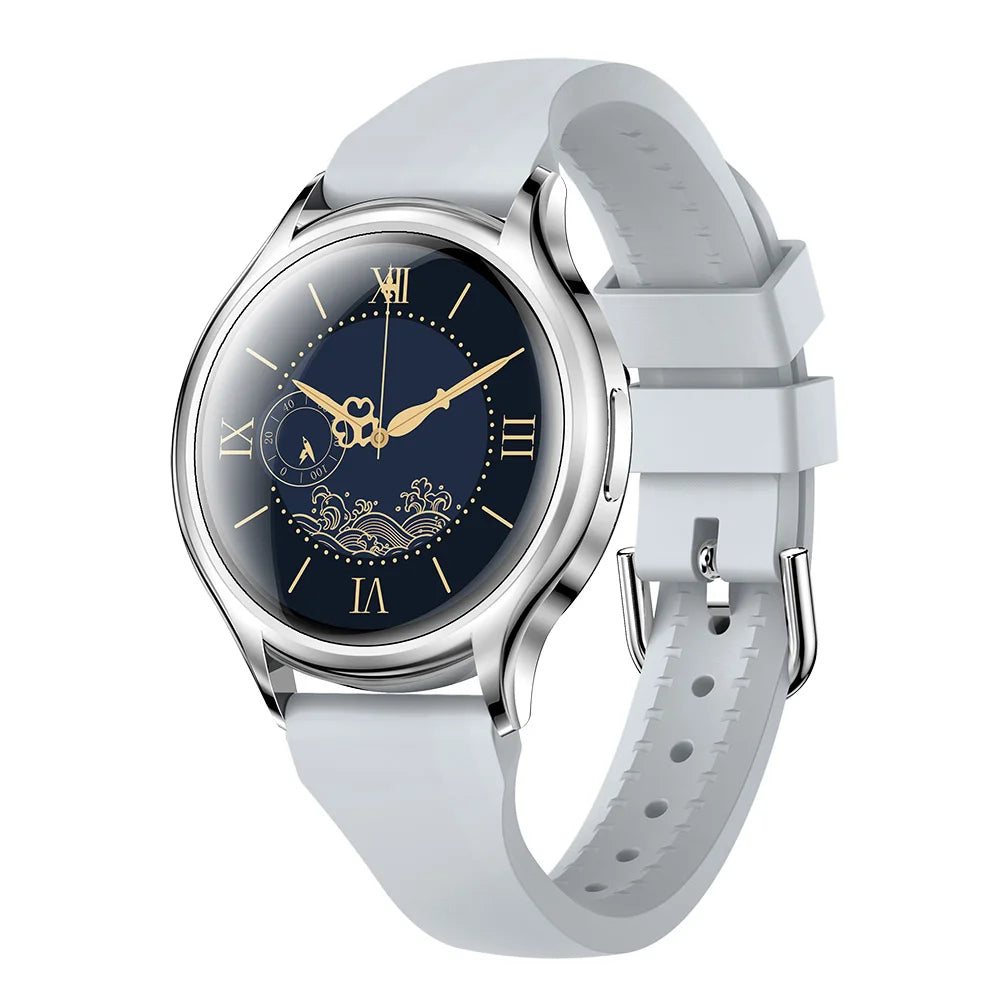 Reloj inteligente para mujer, pantalla HD de 1.27 pulgadas, monitor de salud, asistente de voz con IA, llamadas Bluetooth, control de música, esferas personalizadas, Smartwatch