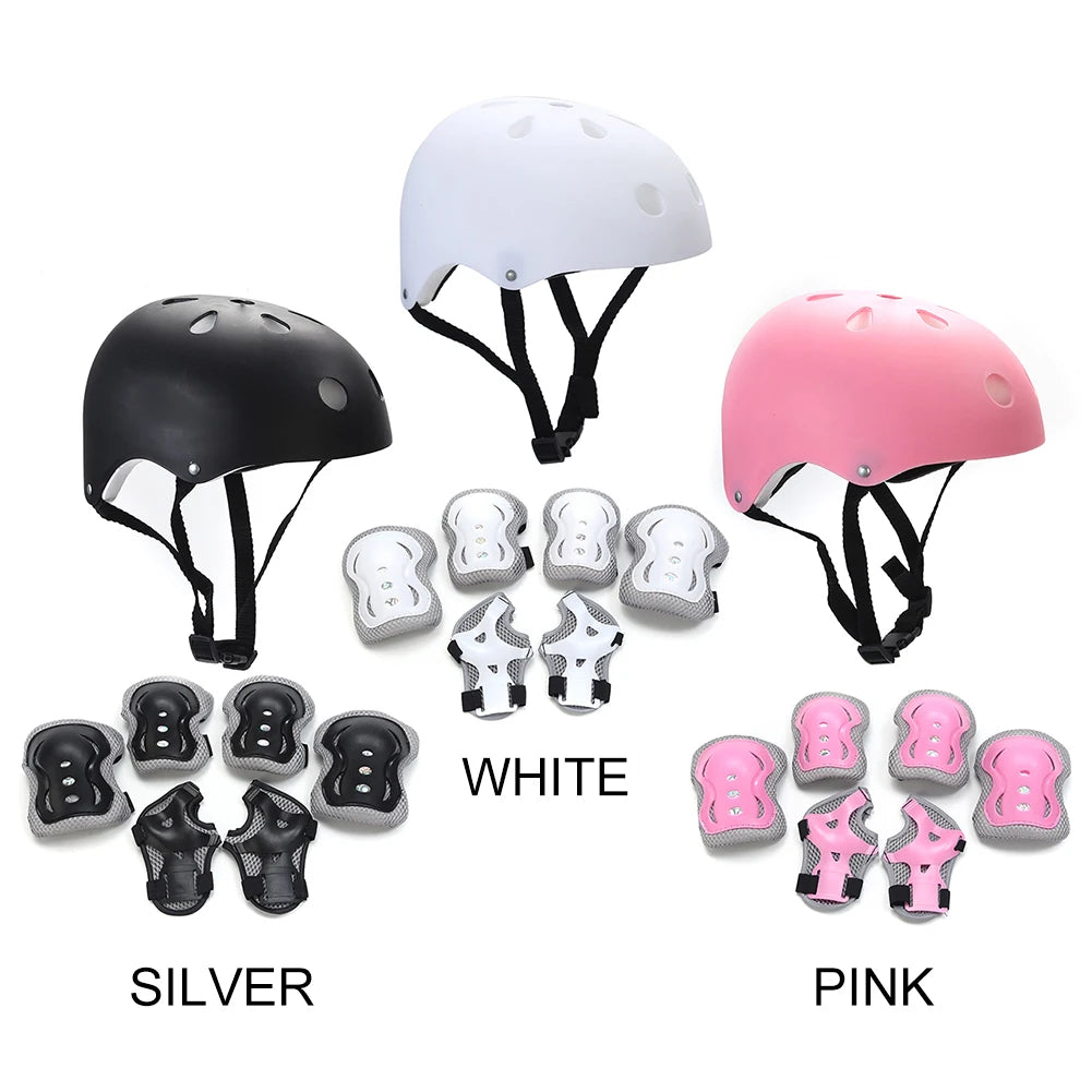 Kids Safety Helmet Knee Elbow Pad Set Toddler Helmet with Protective Gear Set for Bicycle Cycling Skateboard Scooter Skating