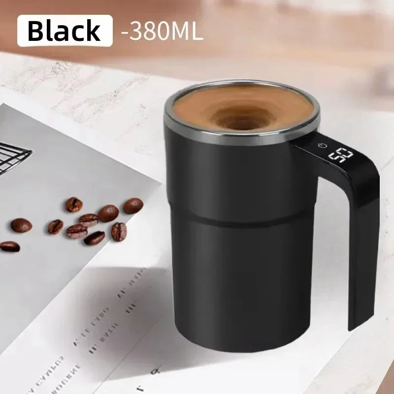 Mini tasse à café électrique auto-mélangante de 380 ml, étanche IP67, compatible avec les aliments, rechargeable par USB, magnétique et automatique pour le thé