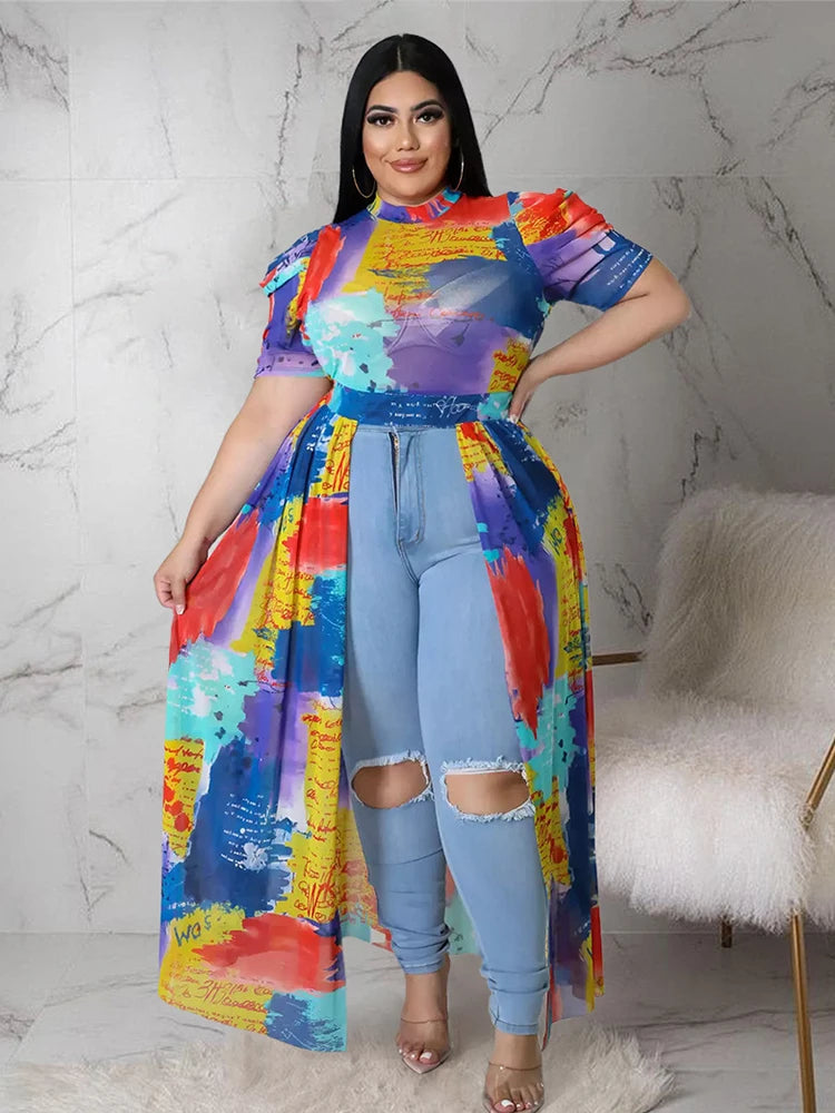 Blusas de mujer a la moda de verano elegante blusa de gasa talla grande tops 4xl 5xl venta al por mayor dropshipping