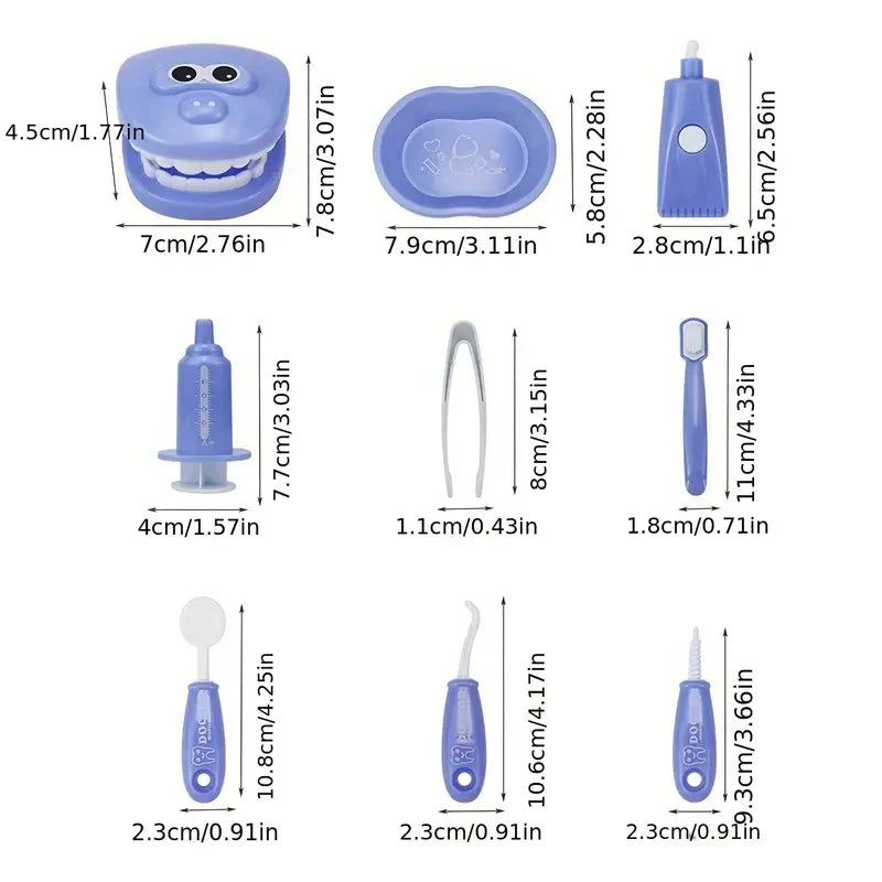 Jouets Montessori pour enfants, interaction parent-enfant pour filles et garçons, dentiste, vérification des dents, modèle de médecin, jeu de rôle, jouet d'apprentissage pour bébé et enfant