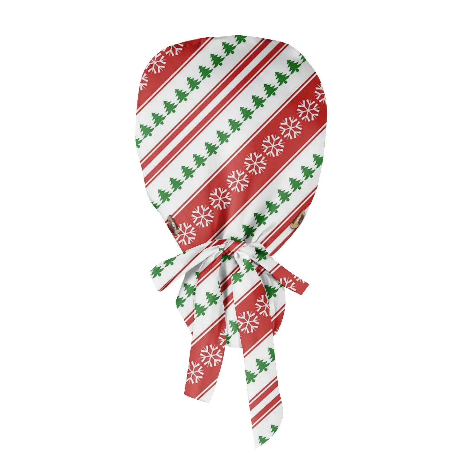 Gorro de Trabajo de Pelo Largo con Estampado Navideño a la Moda, Gorro de Trabajo Ajustable, Gorro de Enfermería para Salón de Belleza, Gorro Quirúrgico Femenino, Gorros de Enfermera