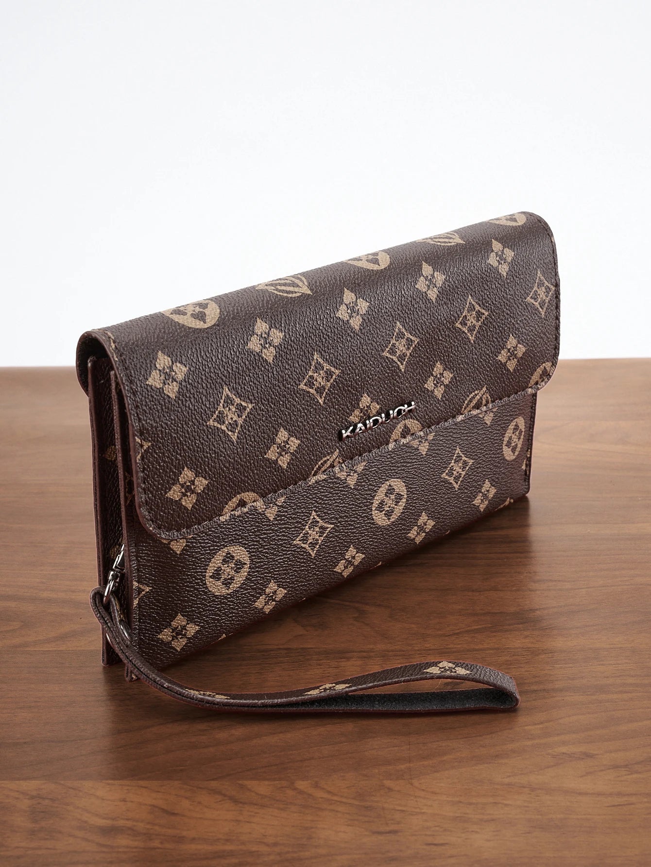 Classic Premium Men's Clutch Wallet - Double Layer Ultra-Thin Large Capacity Portable Wristlet Long Wallet