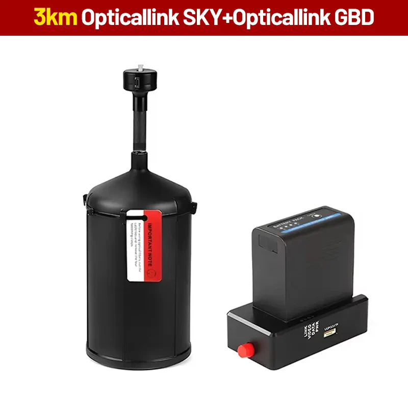 Módulo de datos de imagen FPV para drones de 10 km con fibra óptica, extensor de relé, enlace óptico Sky, admite hasta 20 km de transmisión de señal por cable