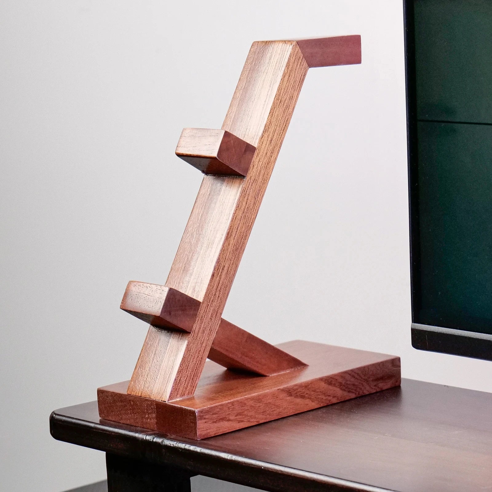 Soporte de madera para auriculares, soporte para auriculares gaming para escritorio, accesorios de gaming, regalo para AirPods, PS5, Xbox