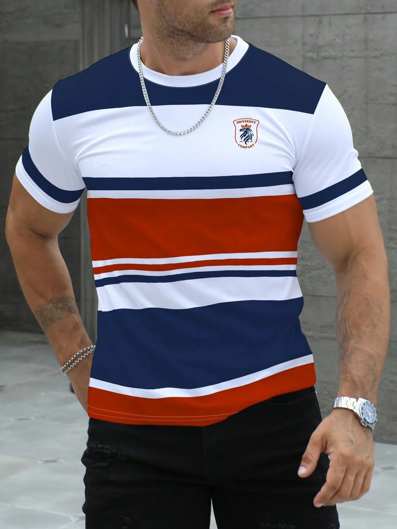 Men’s Striped Quick-Dry T-Shirt