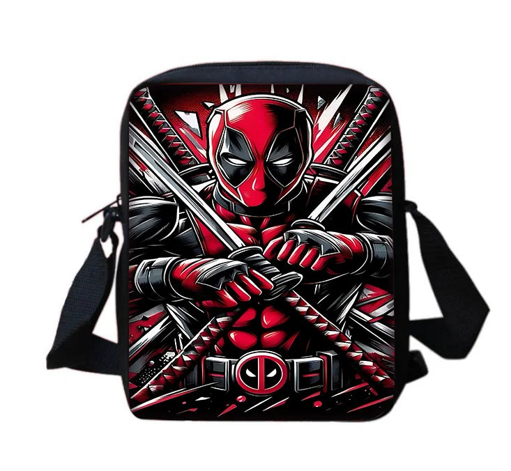 Deadpool Child School Backpack With Shoulder Bag Pencil Bags School Bags for Boys Girls Best Gift