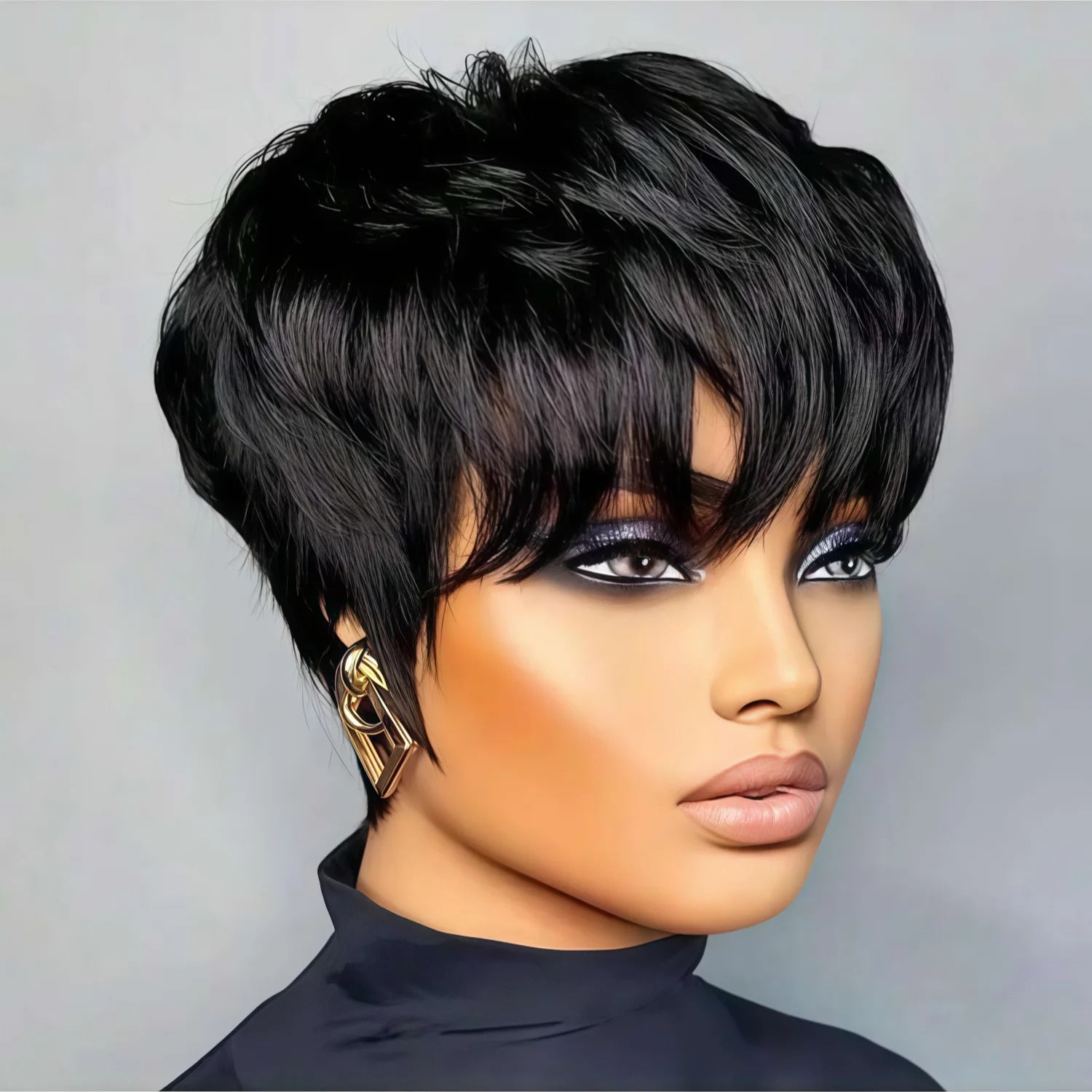 Lace-Free Short Bob Wig