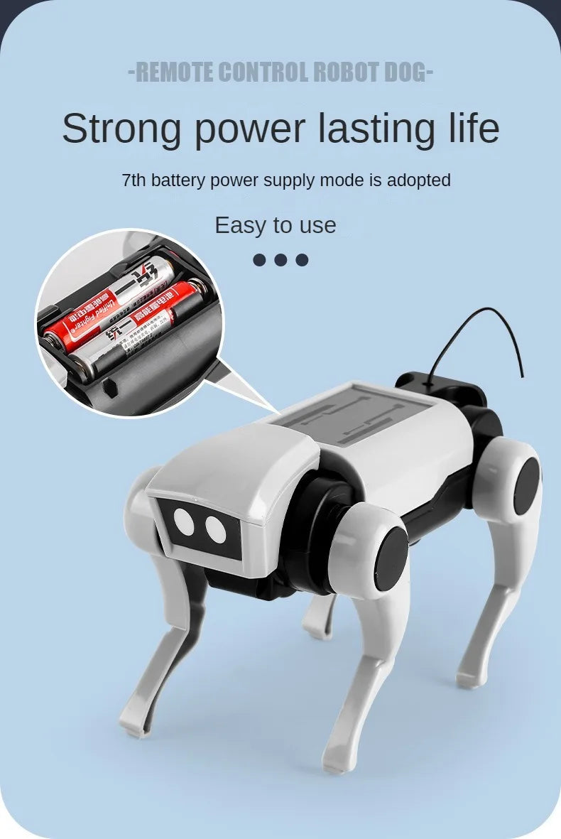 Robot de control remoto para niños, juguete mecánico con control remoto, enseñanza de ciencias, modelo de montaje DIY, juego de juguetes eléctricos para niños, regalo