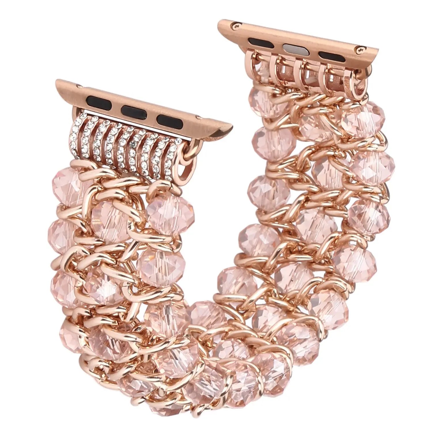 Correa de perlas con purpurina compatible con Apple Watch de mujer de 38 mm, 40 mm, 41 mm, 42 mm, 44 mm, 45 mm, iWatch Ultra Series SE 9 8 7 6 5 4 3 2 1