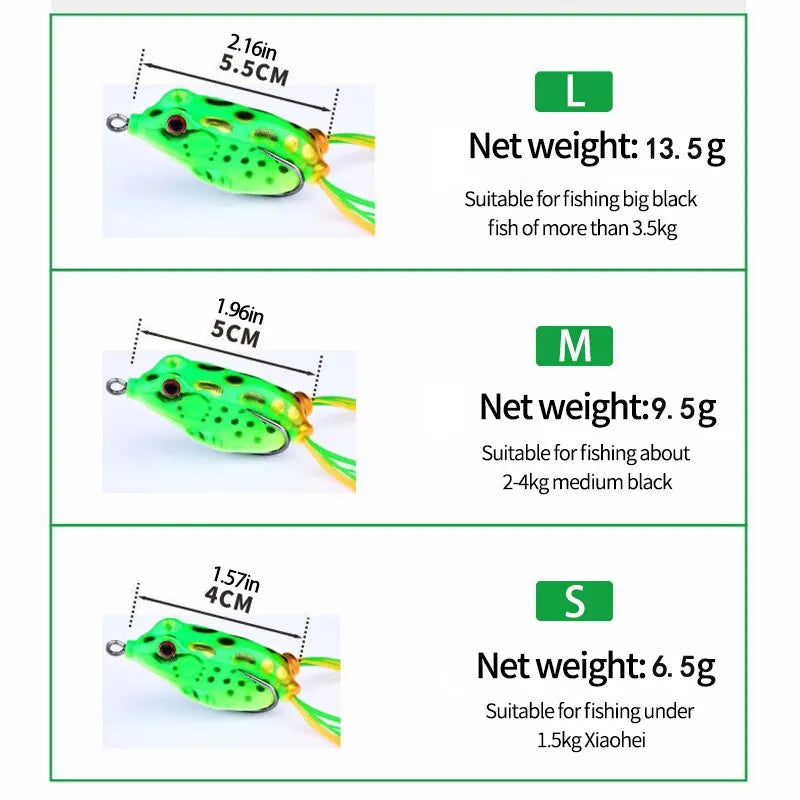 Frog Lures 2pcs Soft Tube Bait Plastic Fishing Lure With Hooks Top Water Soft 3D Eyes Artificial Wild Hanging Fishing Bait Tool