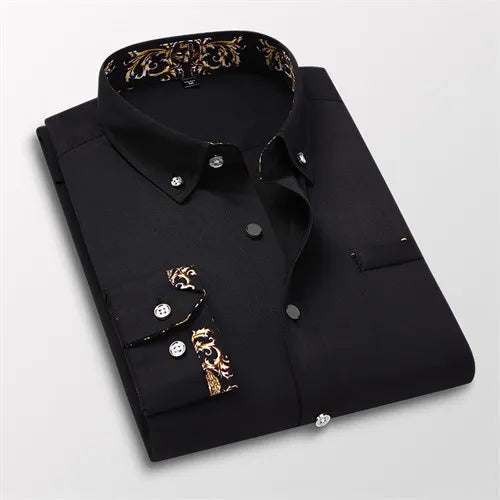 Men's Clothing Arrival Men Shirt, Fashion Causal Long Sleeved Male Dress Social Business Cotton Shirt Soft Weeding White Shirts