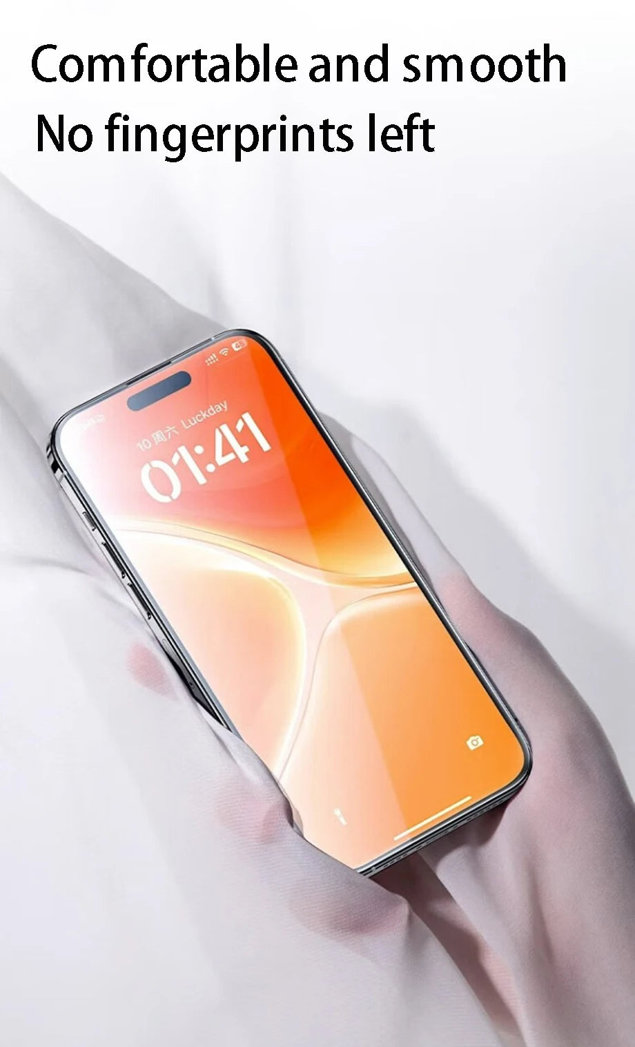 Lot de 4 films de protection d'écran en verre trempé pour iPhone 16, 15, 14, 13, 12, 11 Pro Max, pour iPhone 7, 8 Plus, X, XS Max, XR