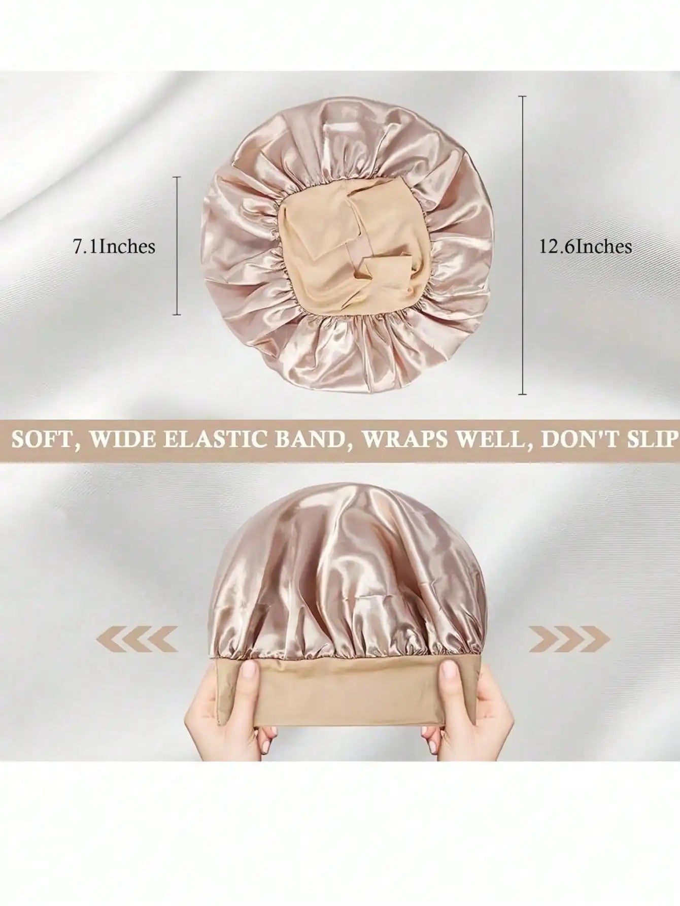Gorro de satén de seda para dormir