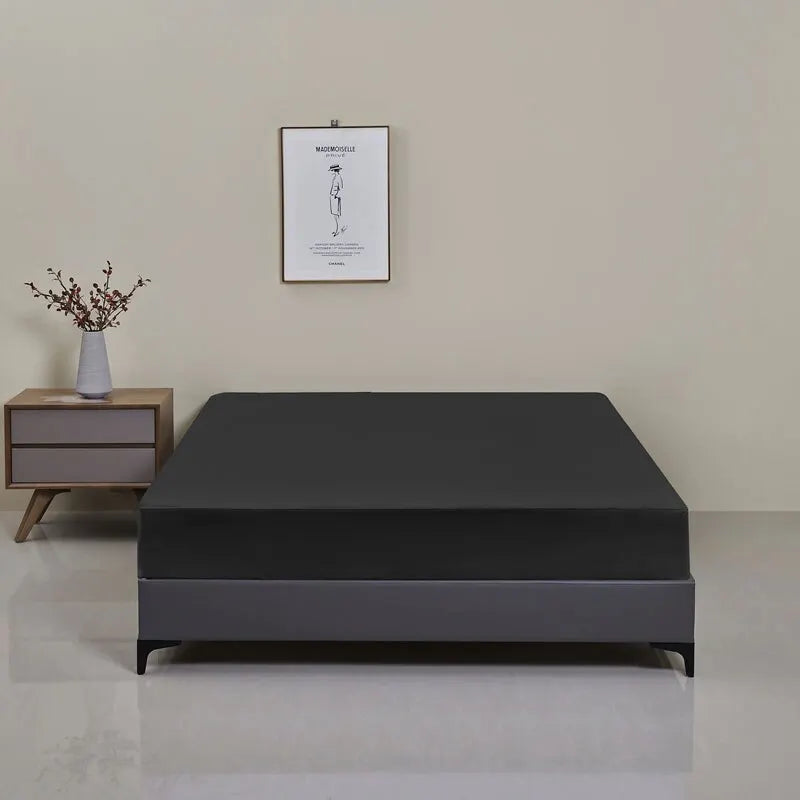 Sikker, vanntett madrassbeskytter, myk og komfortabel, pustende, ensfarget madrasstrekk, maskinvaskbar