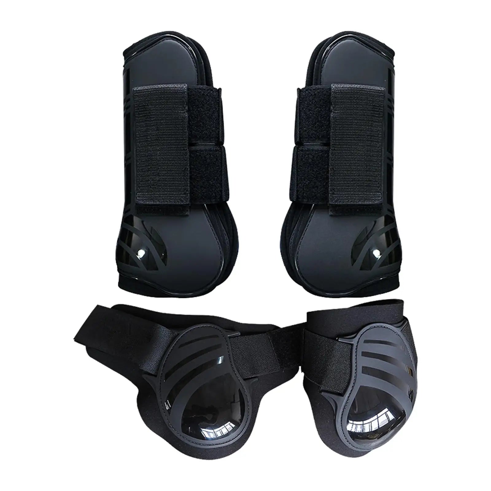 Protège-tendons pour chevaux (lot de 4) Protection des jambes pour chevaux de saut d'obstacles