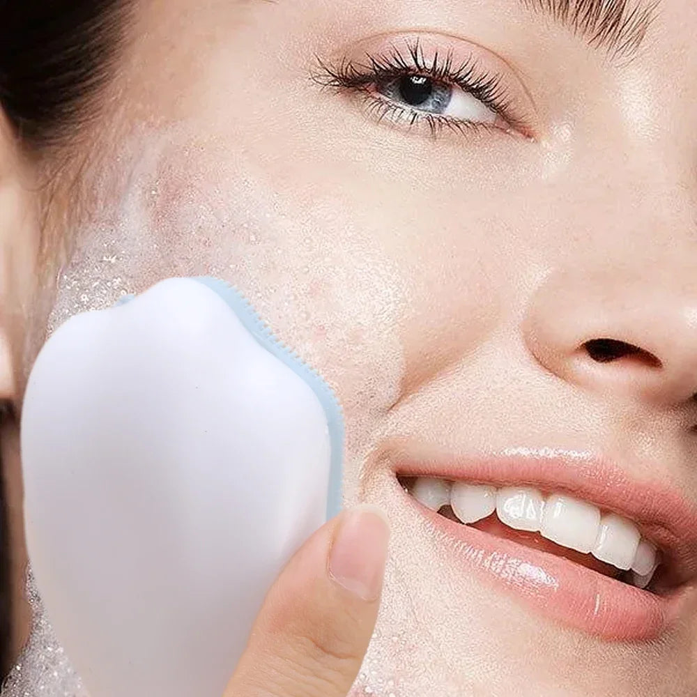 Cepillo de limpieza facial de silicona, limpiador facial, removedor de espinillas, herramienta de maquillaje, cabezal de cepillo con puntos adhesivos densos, cepillos faciales