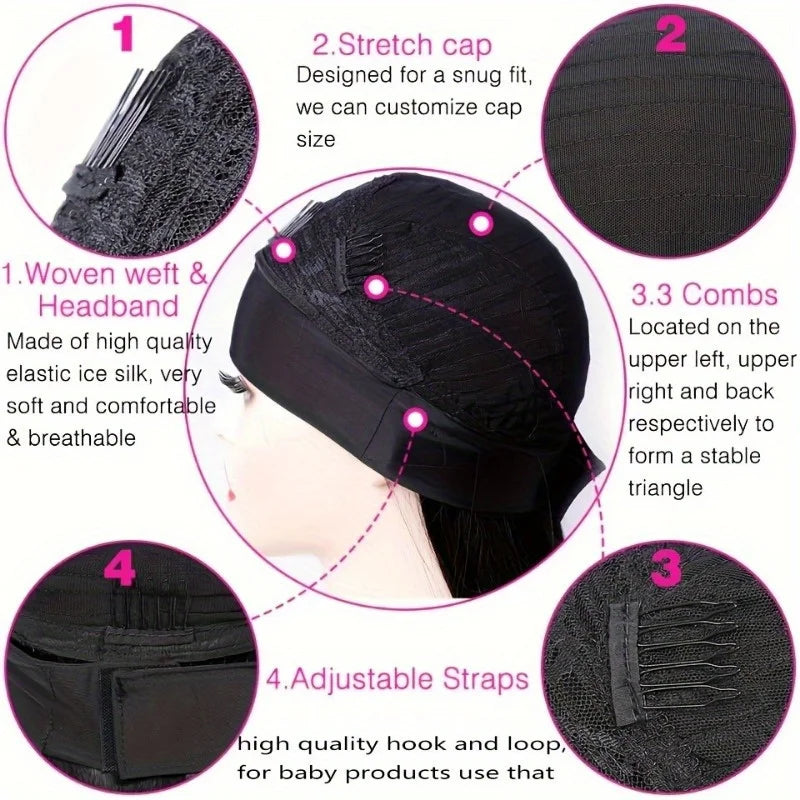 200% Density Brazilian Remy Human Hair Full Machine Made Wig - Kinky Curly Glueless Headband Wig for Women