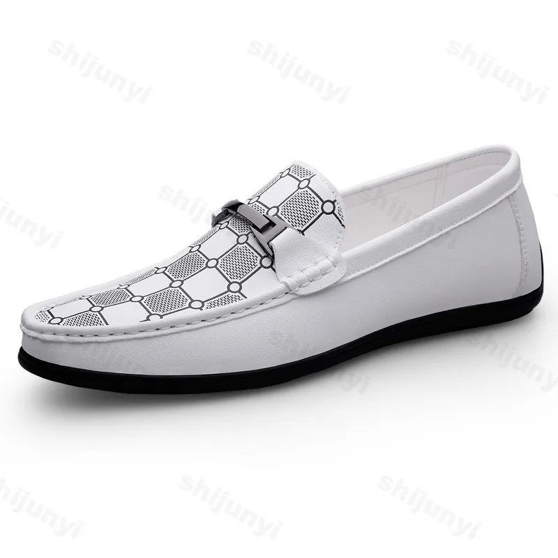 Mocassins rétro pour hommes en cuir PU