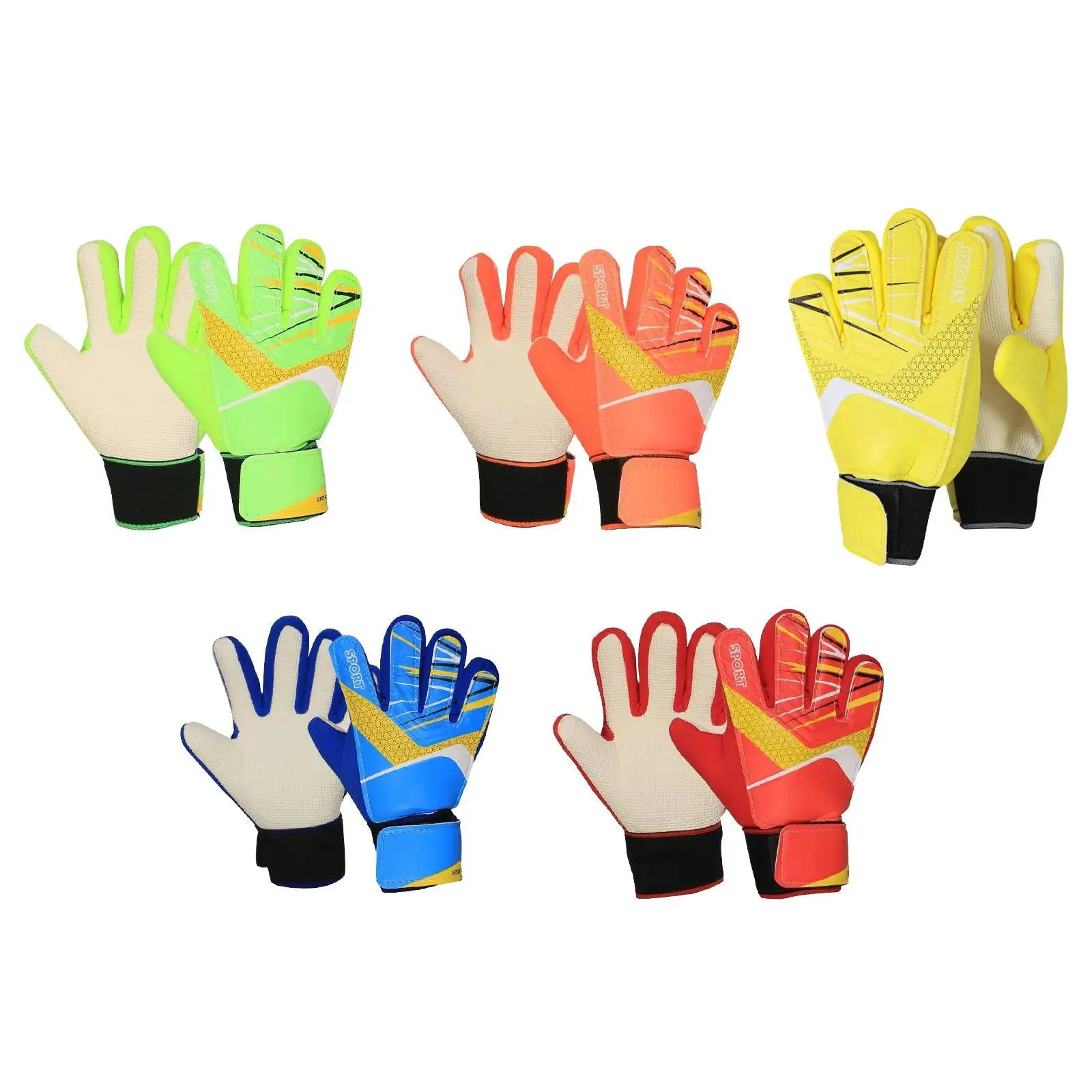 Guantes de portero de fútbol para niños Principiante Suministros deportivos de moda Regalo Niños y niñas Mitones protectores antideslizantes ligeros