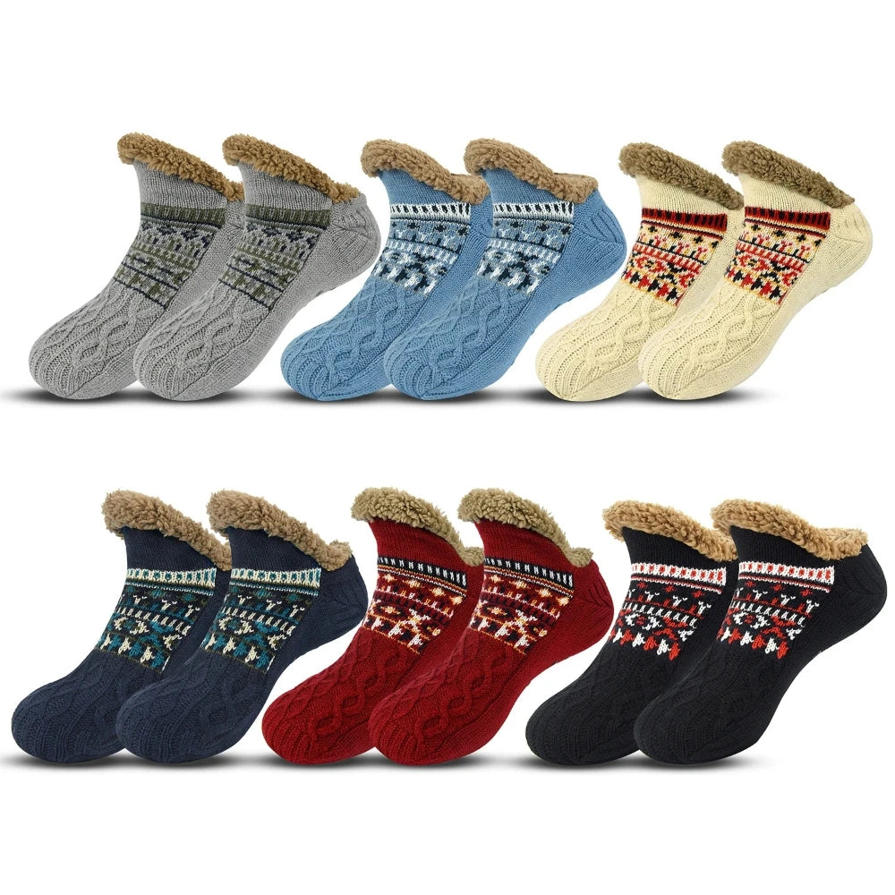 Fall and Winter Floor Socks Home Warm Women Men Socks Snow Socks Sleep Carpet Socks Slippers Socks Men Non-slip Yoga Socks