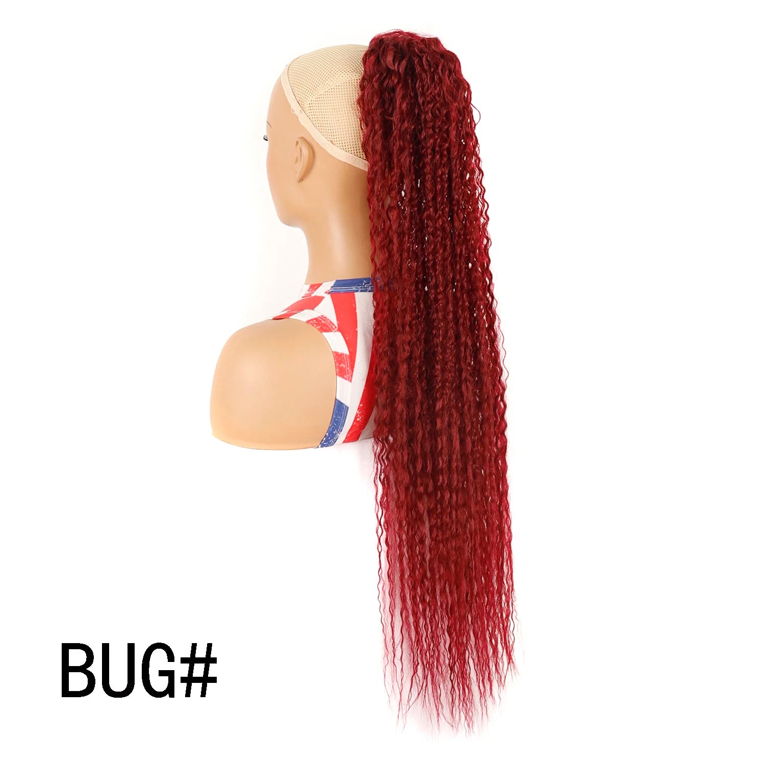 Long Curly Drawstring Ponytail for Women Synthetic Kinky Curly Ponytail Hair Extensions 32inch Afro Curly Hairpieces Fake Tail