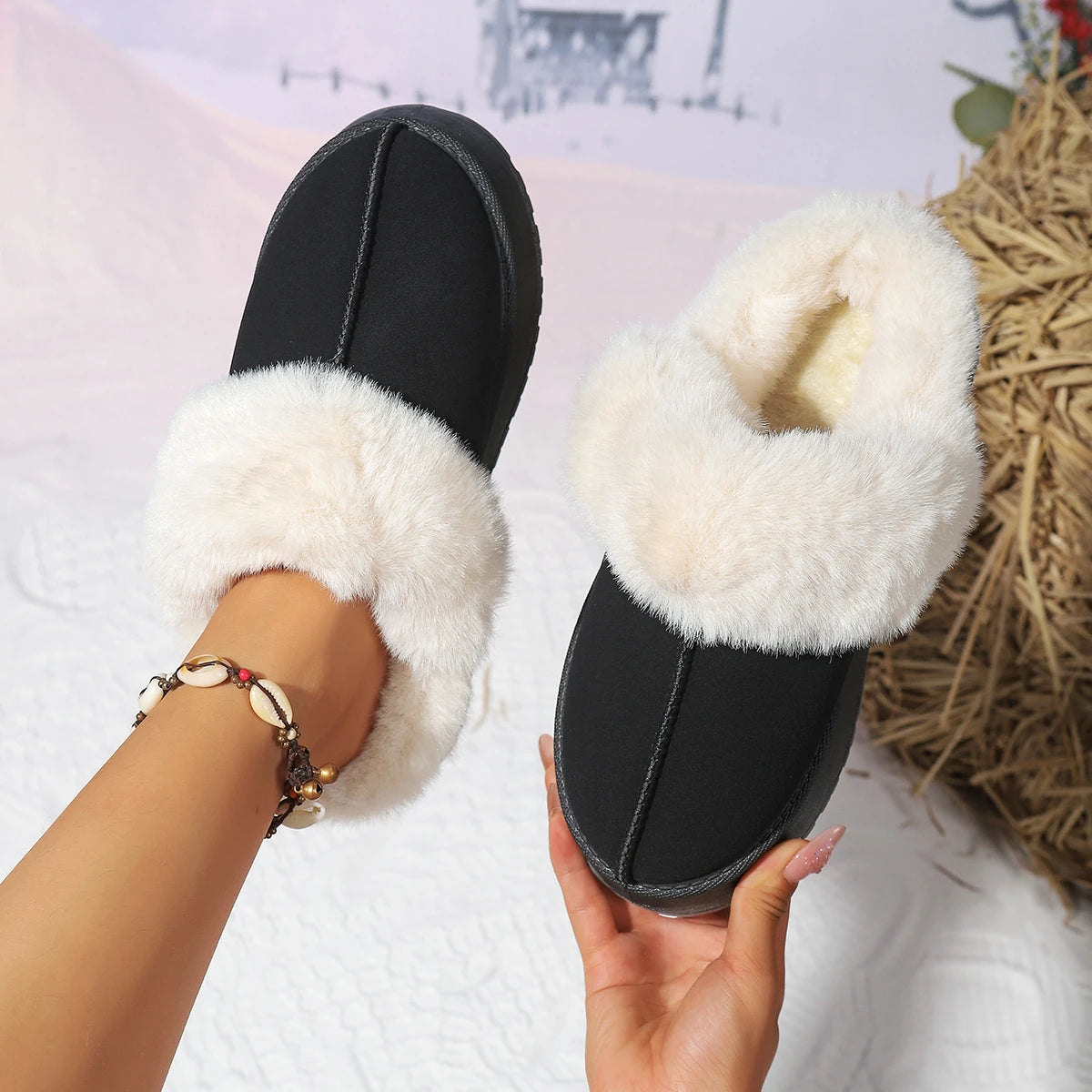 Chaussures d'hiver tendance pour femmes, bottes d'automne et d'hiver, chaussures d'intérieur, semelle épaisse EVA, antidérapantes, chaudes, unisexes, pour l'intérieur et l'extérieur