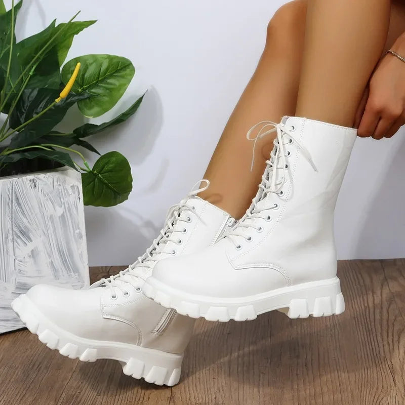 Women’s Mid-Calf Lace-Up Boots