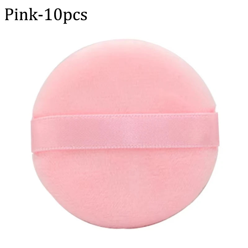Esponja de Maquillaje de Terciopelo Suave 5/10Pcs Borla Cosmética para Polvo Suelto Esponja de Maquillaje Facial de Doble Cara Corrector Herramientas de Maquillaje Húmedo y Seco