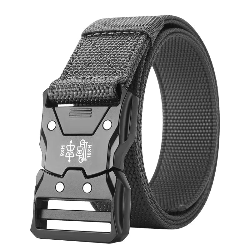 Cinturón Táctico para la Cintura - Hebilla Automática Duradera, Perfecto para Aventuras al Aire Libre, Accesorios Unisex para Hombres y Mujeres