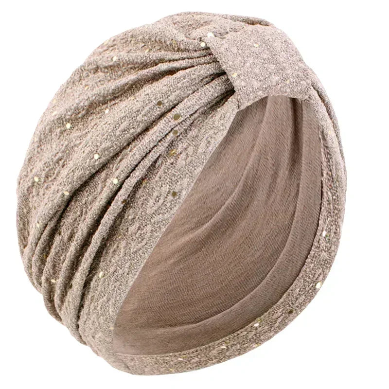 Women’s Sequin Knotted Turban – Elegant, Comfortable & Perfect for Any Occasion