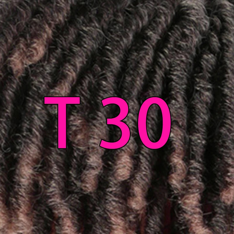 Silike Synthetic Topper Handmade Dread lock Hair Topper Wig 27-613 Ombre Dread locks Soft Short Wig Dreads for Men Women