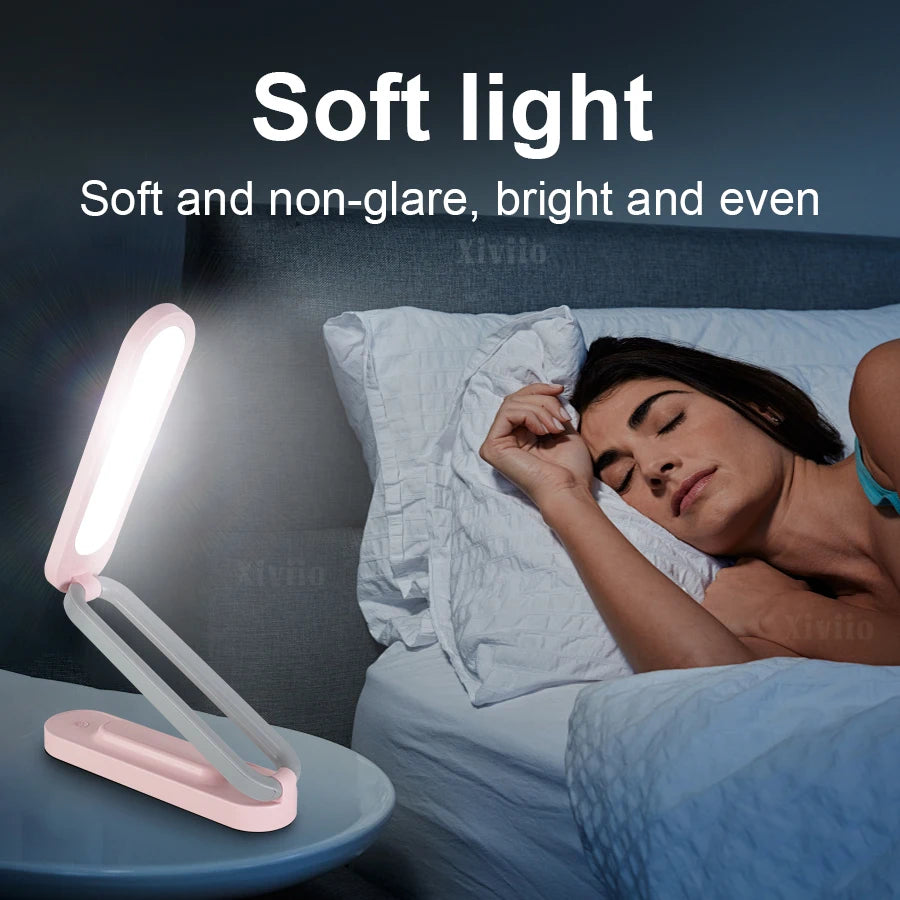 LED Desk Lamp for Office Home & Battery Operated Lamp Rechargeable Lamp Foldable,Portable, Small Desk Lamp Wireless Reading Lamp