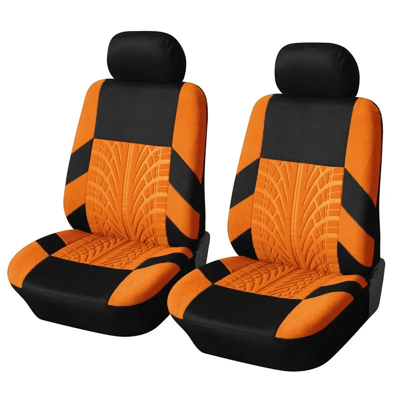 Housses de siège avant tendance, accessoires de voiture, style en relief, tissu durable et confortable, ajustement universel pour la plupart des voitures