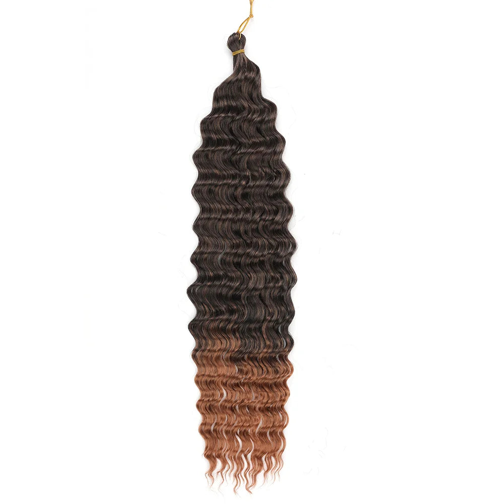 Cheveux au crochet Deep Wave, Tresse synthétique Passion Twist, Extension de cheveux bouclés afro, Tresse Water Wave Deep Twist, Cheveux Ocean Wave