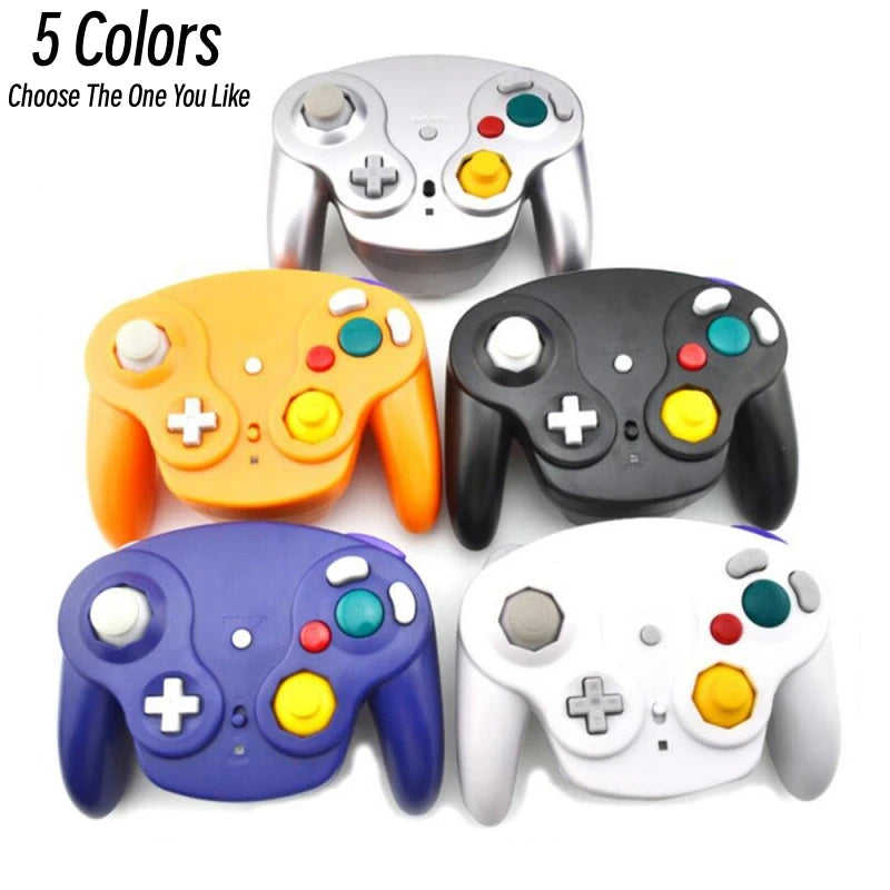 Controlador Gamepad Inalámbrico de 5 Colores para consola NGC con Adaptador 2.4G Joysticks Gamepads para Consola de Videojuegos GameCube