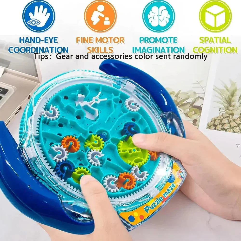 UFO Creative Puzzle Maze Magic Transparent Puzzle Speed Cube Rolling Ball Magic 3D Maze Toys For Children Stress Reliever Toys