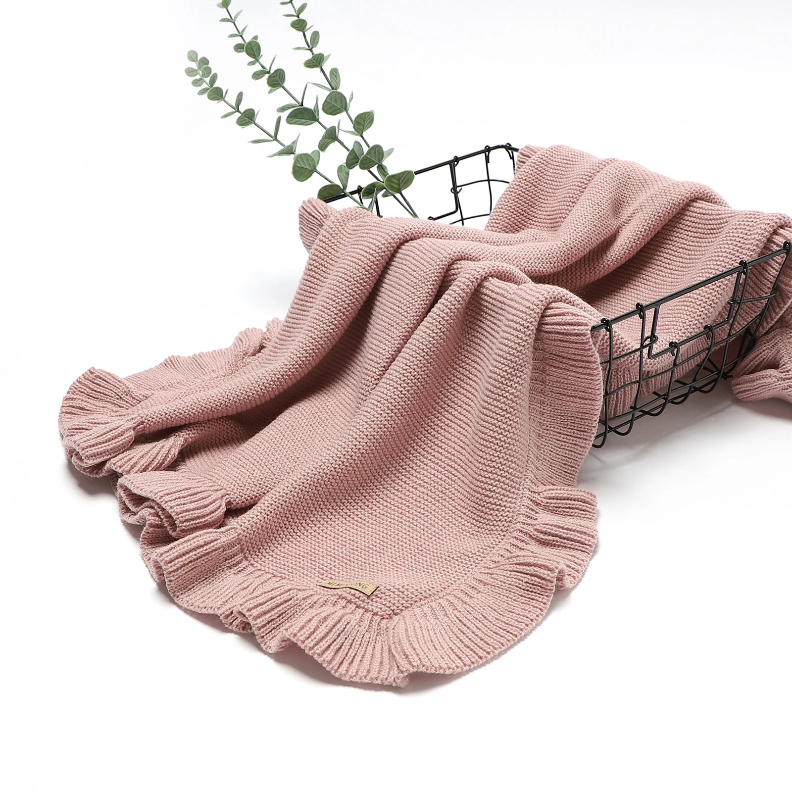 Knitted Baby Blankets Newborn Swaddle Wrap Ruffle Blankets Toddler Infant Bedding Quilt New Born Basket Stroller Blankets