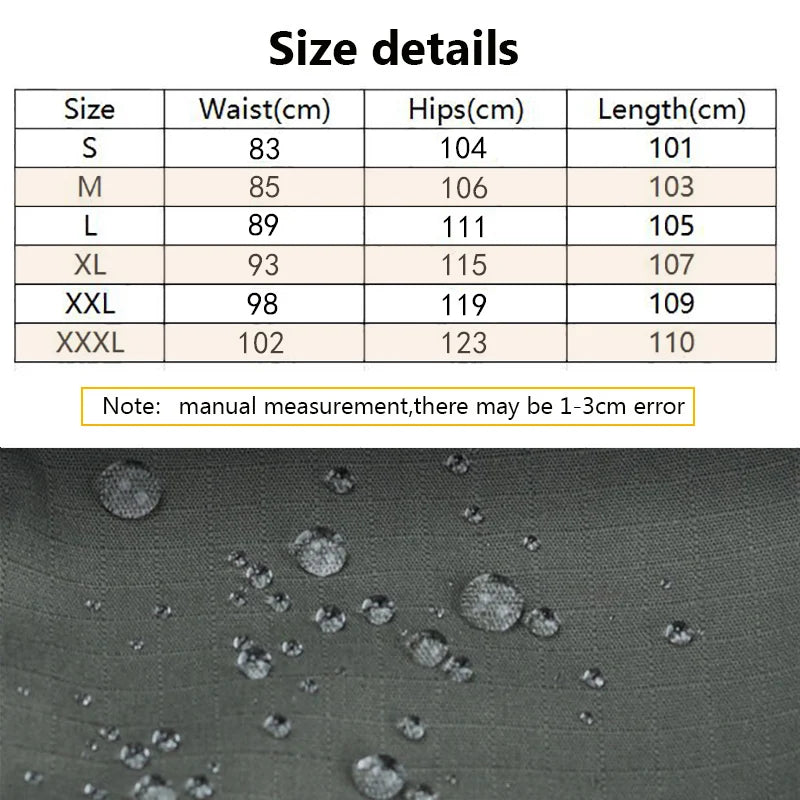 Pantalones de trabajo tácticos nuevos para hombre, pantalones cargo para exteriores, pantalones impermeables multibolsillos, ropa de trabajo para exteriores de otoño y primavera, pantalones de senderismo