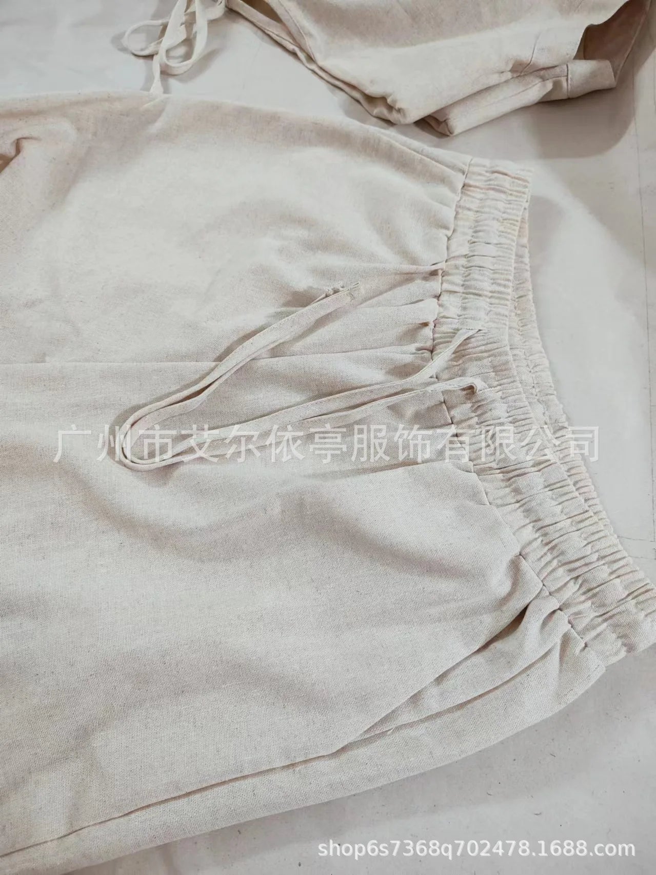 Cotton And Linen Pant Sets Women Sleeveless Leace-up Short Tops Drawstring Long Pants Two Piece Set Commuting 2025 Summer New