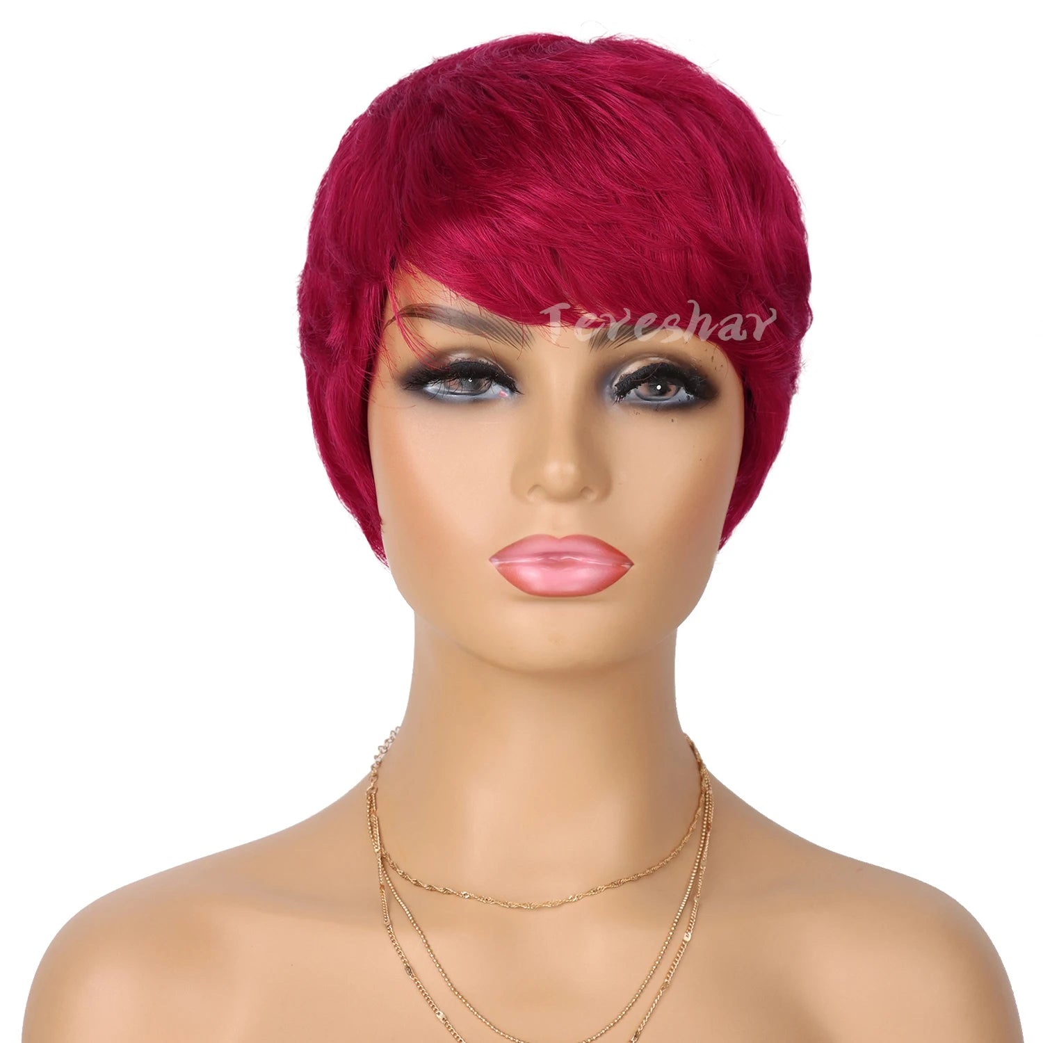 Synthetic Short Pixie Cut Wigs for Black Women Pixie Cut Wavy Wigs Layered Wigs Short Cut Natural Wavy Wigs for Daily Party Use